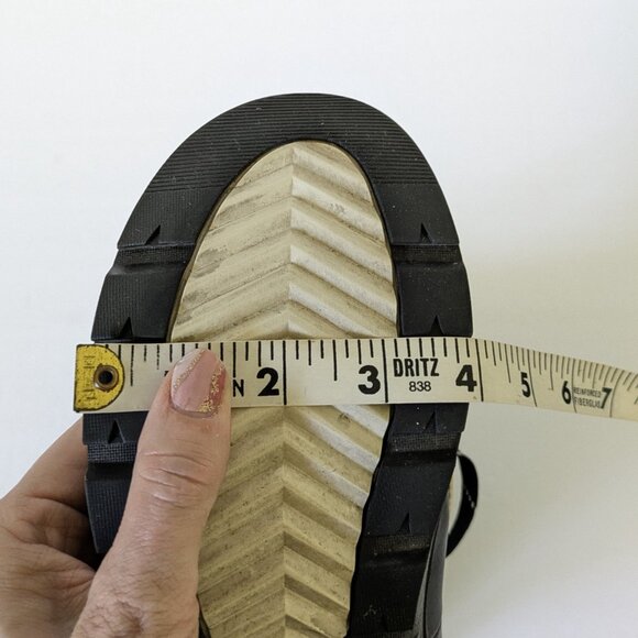 Sorel Tivoli III Waterproof Suede Textile Faux Fur Cuff Black Boot Size 10 - Picture 15 of 16